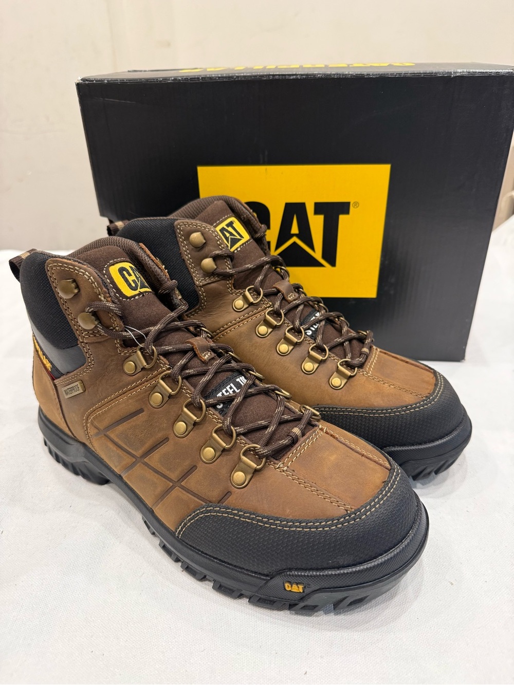 CAT Threshold WP ST Steel Toe Color Real Brown